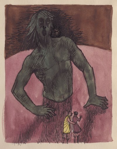 Dante och Virgil med jätte, 1951. av Shirley Markham