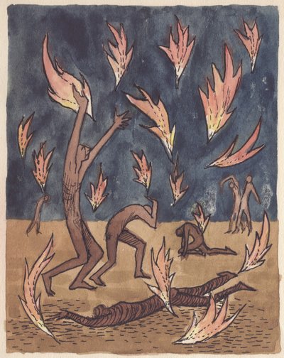 Lågor som regnar ner, 1951. av Shirley Markham