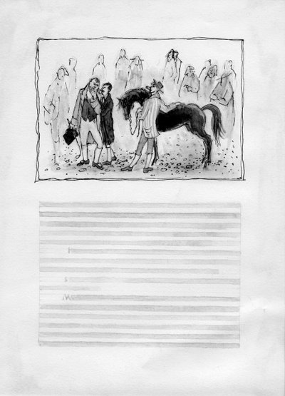 Män med häst, 1952. av Shirley Markham