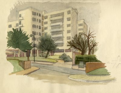 Moderna byggnader, London, c1950. av Shirley Markham