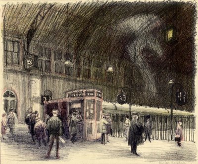 Järnvägsstationen, 1951. av Shirley Markham