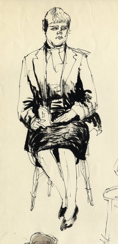 Sittande kvinna, 1953. av Shirley Markham