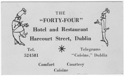 The Forty-Four restaurangkortet, c1955. av Shirley Markham
