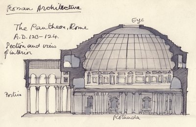 Pantheon, Rom, Italien, 1951. av Shirley Markham
