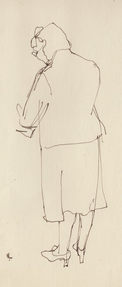 Kvinna bakifrån, c1950. av Shirley Markham