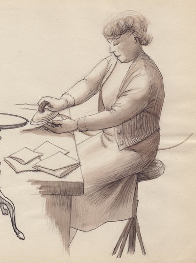 Kvinna stryker, 1951. av Shirley Markham