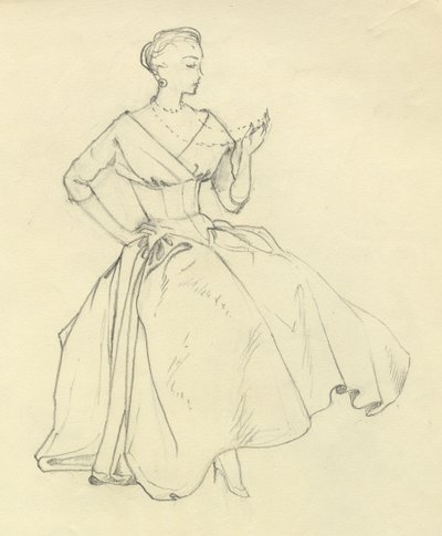 Kvinna med halsband, c1952. av Shirley Markham