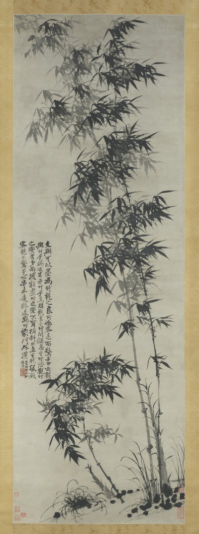 Bambu i vind och regn, ca. 1694. av Shitao