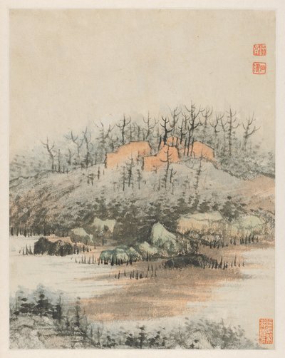 Minner om Qinhuai-floden av Shitao