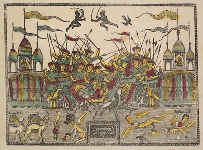 Slagsplats, 1800-tal. av Shri Gobinda Chandra Roy