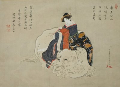 Kōrute-san f Eguchi Eguchi no Kimi, Nypning: 1770-80, Inskrivning: 1820-1830-tal. av Shunsho