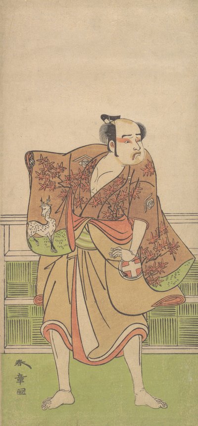 Otani Hiroemon i rollen som Gokumon no Shobei, 9:e månaden, 1774. av Shunsho