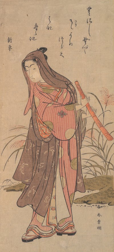 Tea C och Ichikawa Masasuke eller Ichikawa Omezo-medlem Femme Roe, 1726-1792. av Shunsho