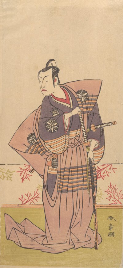 Tea C och R Matsumoto Gunpaku 2:a som en samuraj, 1771-72. av Shunsho