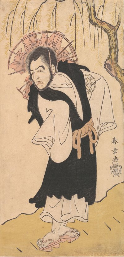 Skådespelaren Nakamura Utaemon I som munk under ett pilträd, 1726-1792. av Shunsho