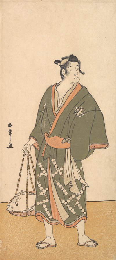 Skådespelaren Otani Hiroemon III som fiskhandlare, 1726-1792. av Shunsho