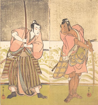 Skådespelaren Sakata Hangoro II och skådespelaren Matsumoto Koshiro IV, sent 1700-tal. av Shunsho