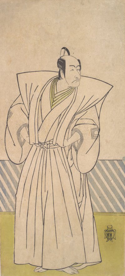 Den femte Ichikawa Danjuro som en samuraj av hög rang, sent 1700-tal. av Shunsho