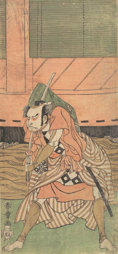 Den första Nakamura Nakazo som en samuraj, ca. 1770. av Shunsho