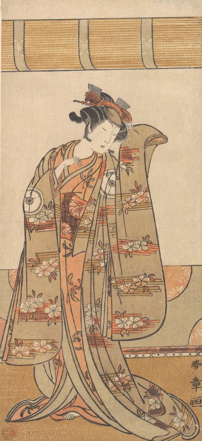 Den fjärde Iwai Hanshiro som kvinna, 1773 eller 1774. av Shunsho