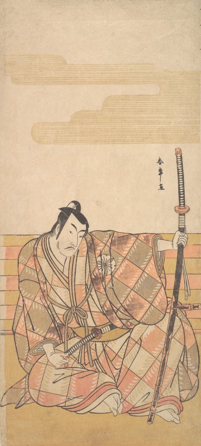 Den fjärde Matsumoto Kounhaku som en samuraj, va? 1782. av Shunsho