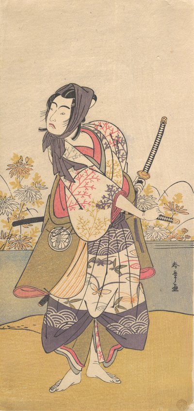 Den tredje Segawa Kikunojo i rollen som Soga no Goro Tokimune, 2:a månaden, 1785. av Shunsho