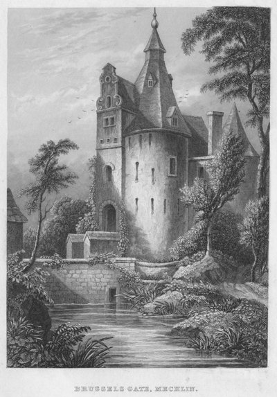 Brysselporten, Mechlen, 1850 av Shury and Son