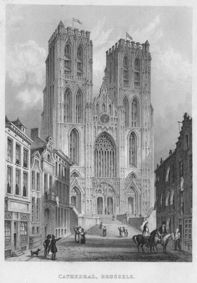 Katedralen, Bryssel, 1850 av Shury and Son