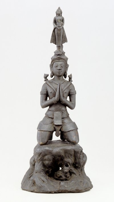 Siva hedrar Buddha, Lan Na-kulturen (brons) av Siamese School