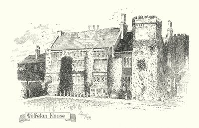 Dorset: Wolfeton House (litografi) av Sidney Heath