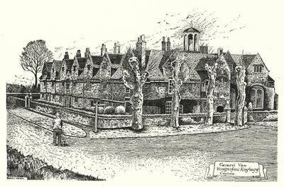 General View, Hungerford Almshouses, Corsham (gravyr) av Sidney Heath