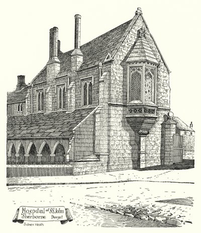 Hospital of St John, Sherborne, Dorset (gravyr) av Sidney Heath
