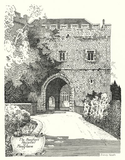 Boniface Hospital, Maidstone (gravyr) av Sidney Heath