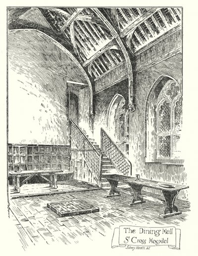 Matsalen, St Cross Hospital (gravyr) av Sidney Heath