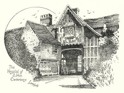 The Hospital of S John, Canterbury (gravyr) av Sidney Heath