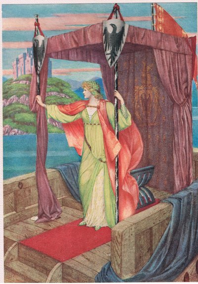 När Elsie kom tillbaka såg jag henne stå på däck, under en förtält sval och skuggig. av Sidney Meteyard