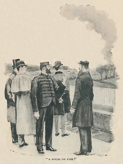 Ett hus i brand, 1892 av Sidney Paget