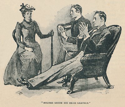 Holmes skakade allvarligt på huvudet, 1892 av Sidney Paget