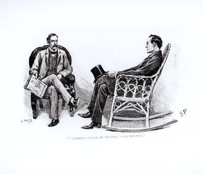 "Inget kunde vara bättre, sa Holmes", illustration från "The Stockbroker