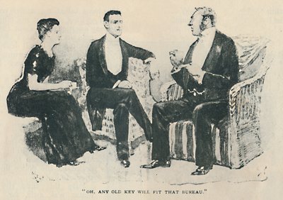 Åh, vilken gammal nyckel som helst passar den byrån, 1892 av Sidney Paget