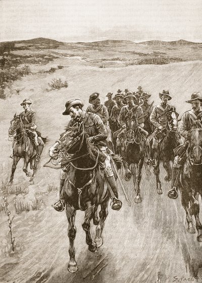 På Lobengulas spår, 1893, illustration från Cassell