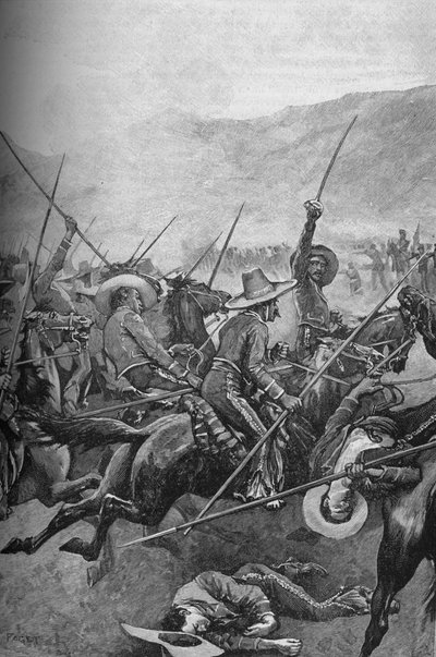 De mexikanska Lancers anklagade Illinois Soldiers, 1902 av Sidney Paget