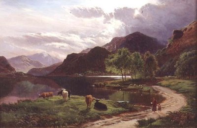 Kväll (olja på duk) av Sidney Richard Percy