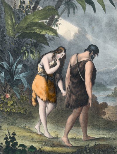 Adam och Eva drivna ut ur paradiset av Siegfried Detler Bendixen