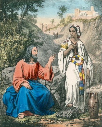 Kristus och Samariens kvinna vid Jakobs brunn av Siegfried Detler Bendixen