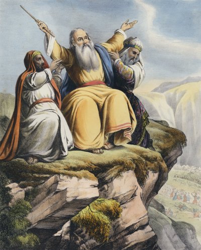 Moses ber om framgång för Israel mot amalekiterna av Siegfried Detler Bendixen