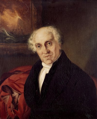 Porträtt av pastor Doktor Alexander Scott (1768-1840), kaplan hos Horatio Nelson (1758-1805) på "Victory" Olja på duk av Siegfried Detler Bendixen