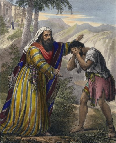 Den förlorade sonen (färgad gravyr) av Siegfried Detler Bendixen