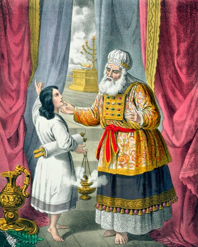 Eli frågade Samuel angående hans vision, 1870-talet av Siegfried Detlev Bendixen