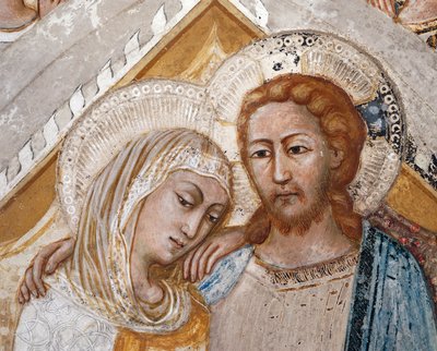 Jungfruns antagande, detalj av Sienese School